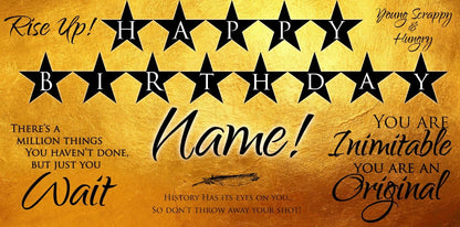 Hamilton the Musical, Birthday Banner, Broadway Play, Personalized, Customized, Vinyl or Poster