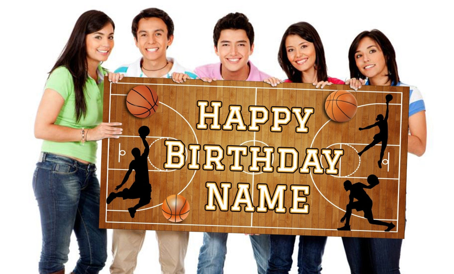 Basketball Birthday Party Banner, Vinyl, Poster, Basketball Event, Basketball Party, Basketball Banner