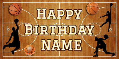 Basketball Birthday Party Banner, Vinyl, Poster, Basketball Event, Basketball Party, Basketball Banner