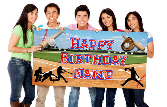 Baseball Birthday Party Banner, Vinyl, Poster, Baseball Event, Baseball Party, Baseball Banner