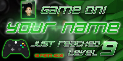 Gamer Banner, Birthday Banner, Video Game banner, Xbox, Poster, Custom Banner, Gamer Birthday Banner