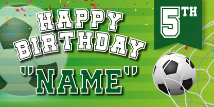 Soccer Birthday Party Banner, Futball Custom, Vinyl, Poster