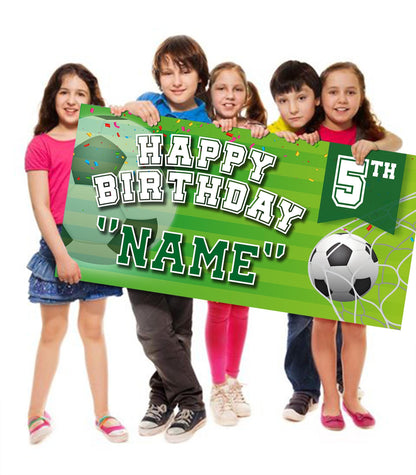 Soccer Birthday Party Banner, Futball Custom, Vinyl, Poster