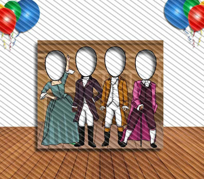 Hamilton Musical Face Cutout, Hole in Face, Party Selfie  Photo Prop, Hamilton Birthday Decoration