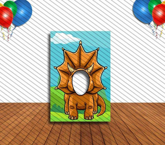 Dinosuar Party Face Cutout, Hole in Face, Party Selfie  Photo Prop, Birthday Decoration