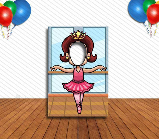 Ballet Princess Dancer, Hole in Face, Party Selfie  Photo Prop, Party Decoration