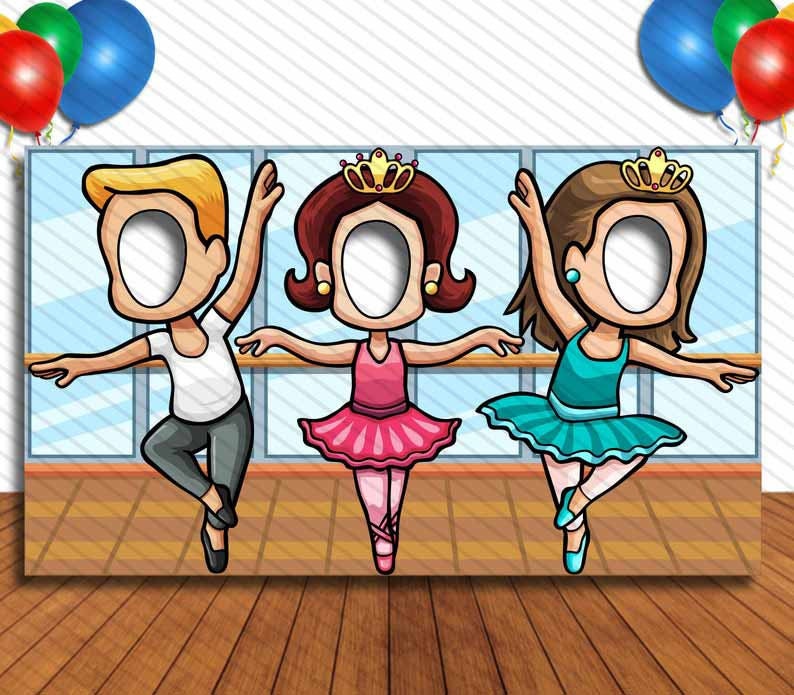 Ballet Dancers, Hole in Face, Party Selfie  Photo Prop, Dancing Decoration