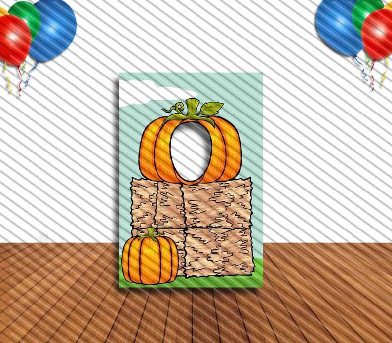 Pumpkin Patch Face Cutout, Hole in Face, Party Selfie  Photo Prop, Classroom Decoration