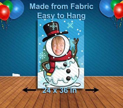 Snowman Face Cutout, Hole in Face, Party Selfie  Photo Prop,Christmas Decoration