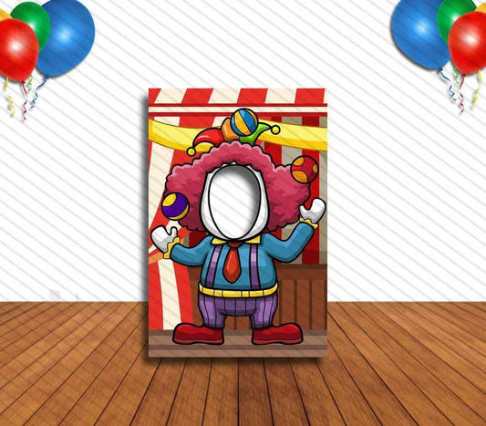 Circus Clown, Hole in Face, Party Selfie  Photo Prop, Carnival Decoration