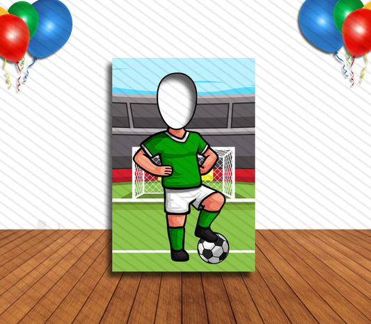 Soccer Player, Hole in Face, Party Selfie  Photo Prop, Sports Decoration