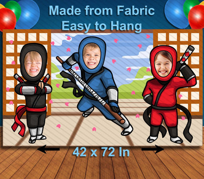 Ninja, Hole in Face, Party Selfie  Photo Prop, Kids Party Decoration