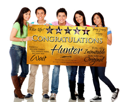 Hamilton Graduation Party, Birthday Banner, Congratulations, Broadway Play, Personalized, Customized, Vinyl or Poster