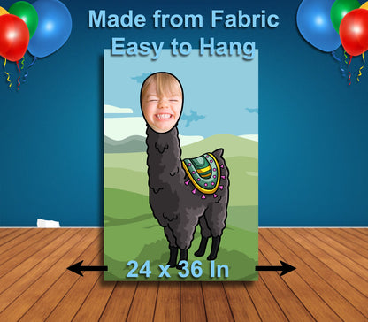 Llama Cutout, Hole in Face, Party Selfie Photo Booth Prop, Llama Theme Birthday