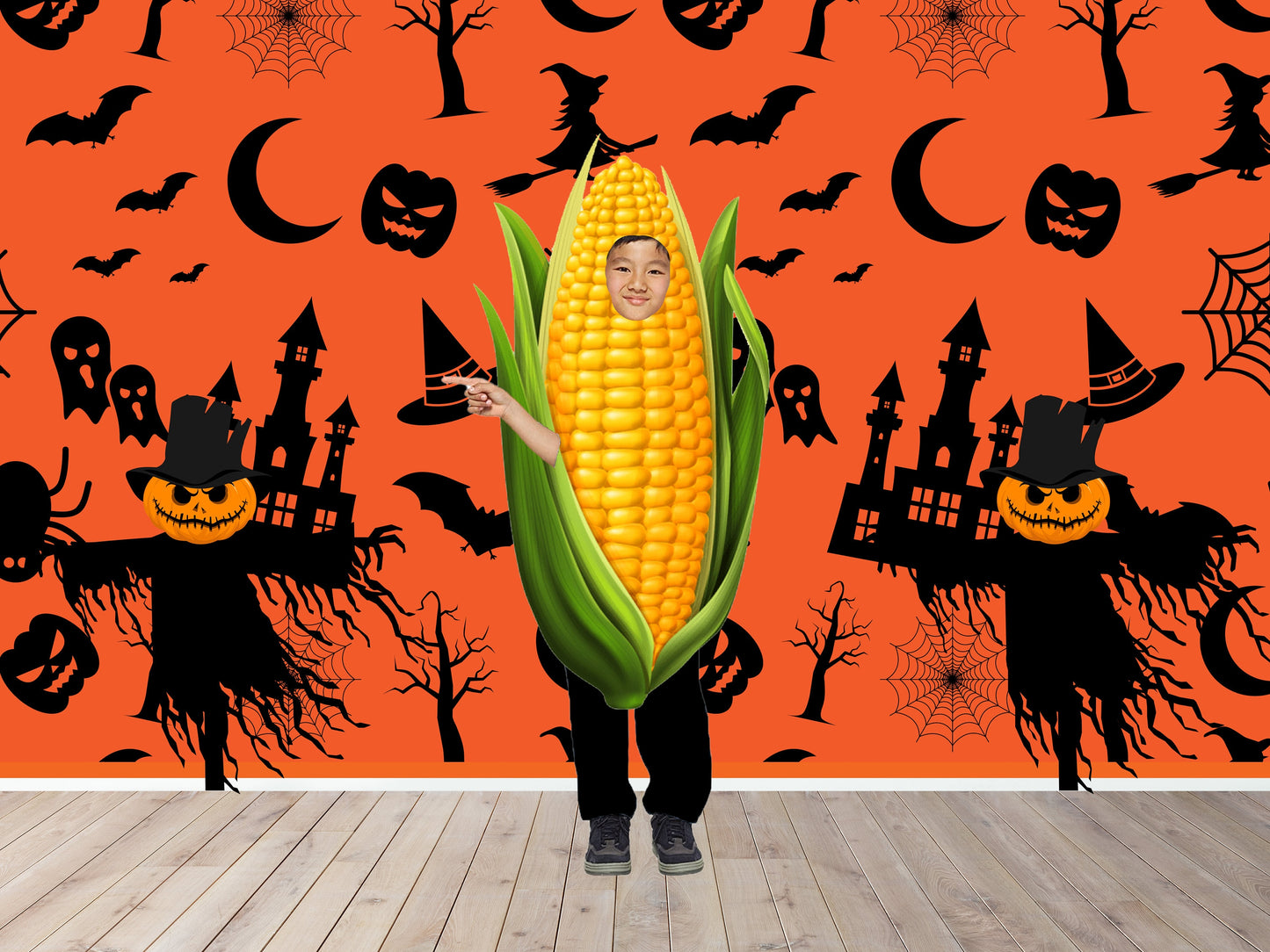 Corn Halloween Costume, Photo Prop, DIY Poster, Personalized, Customized, Photo Booth Selfie Frame