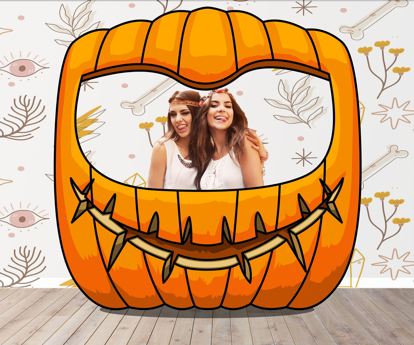 Jack O Lantern Photo Prop, Halloween Party DIY, Photo booth Selfie Frame