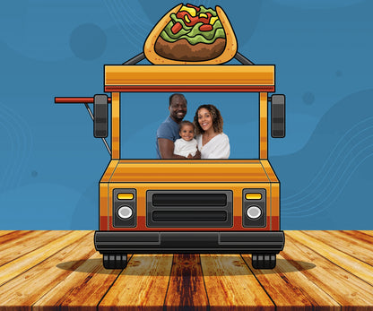 Taco Food Truck Photo Prop, DIY Poster, Personalized, Photo Booth Selfie Frame