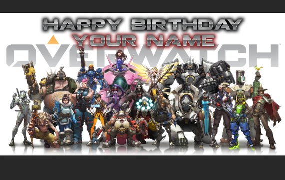 Overwatch Personalized/Customized Birthday Banner