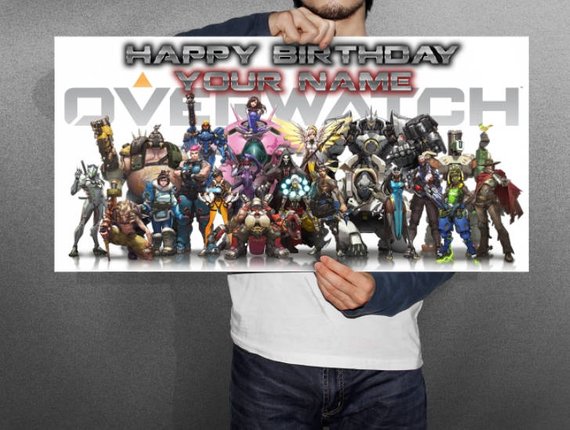 Overwatch Personalized/Customized Birthday Banner